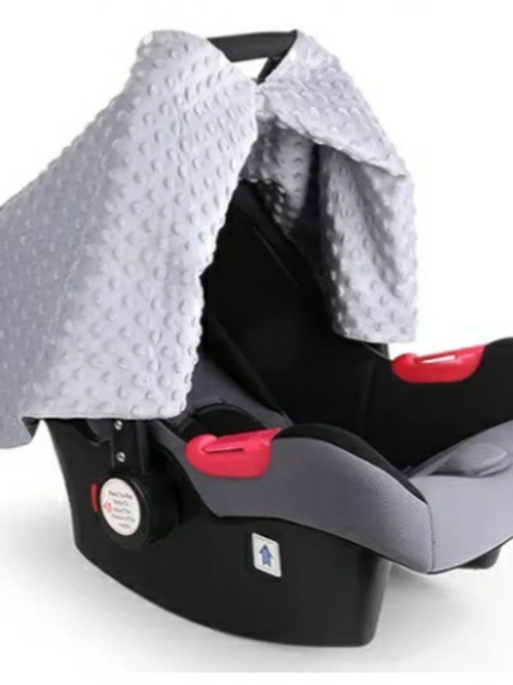 Grey Dinosaur baby car seat cover breathable Canopy cover. New